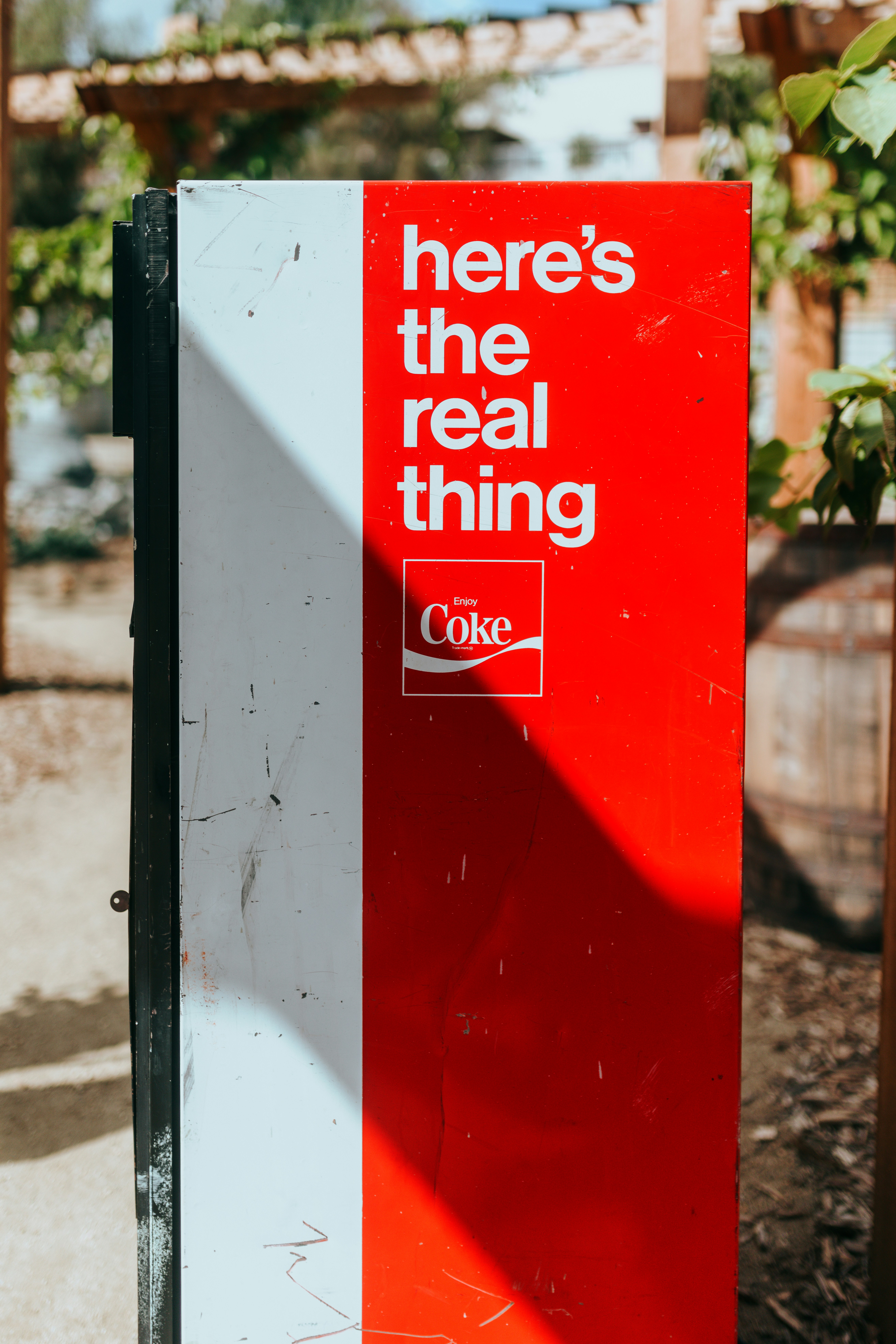 there's the real thing on a red and white box