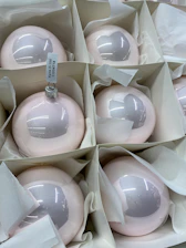 Close-up of silicone nameplates and ornaments arranged neatly.