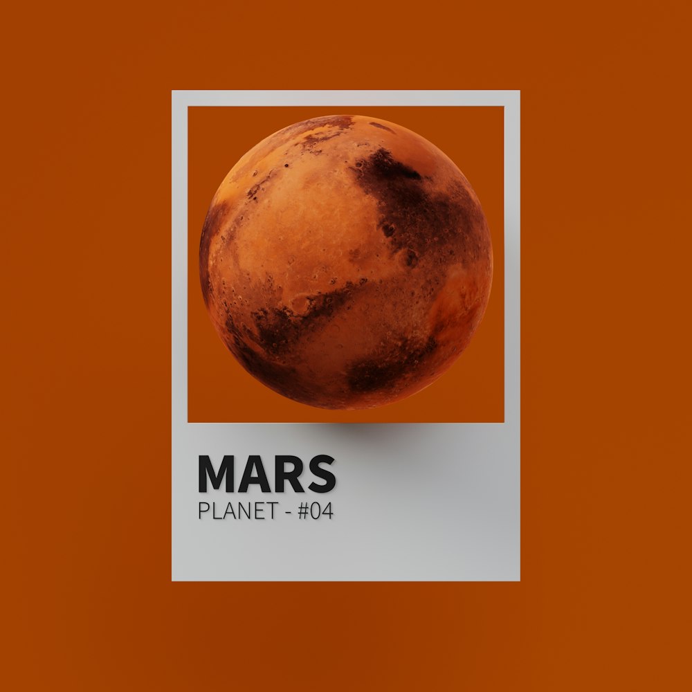 火星の惑星の写真のクローズアップ
