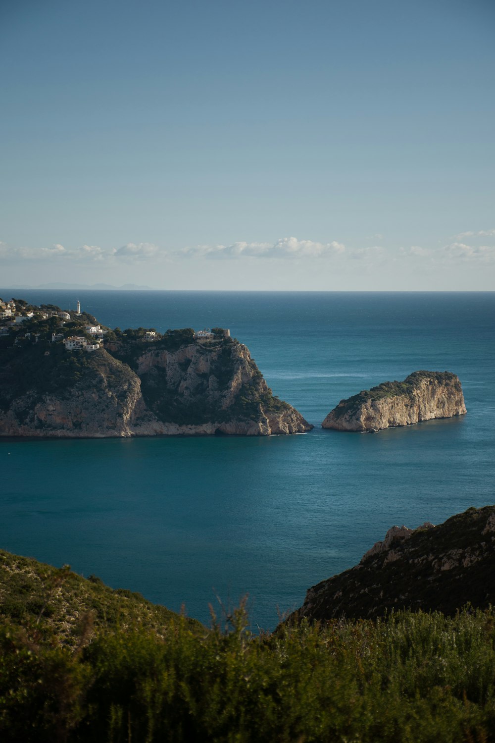 a large body of water surrounded by mountains