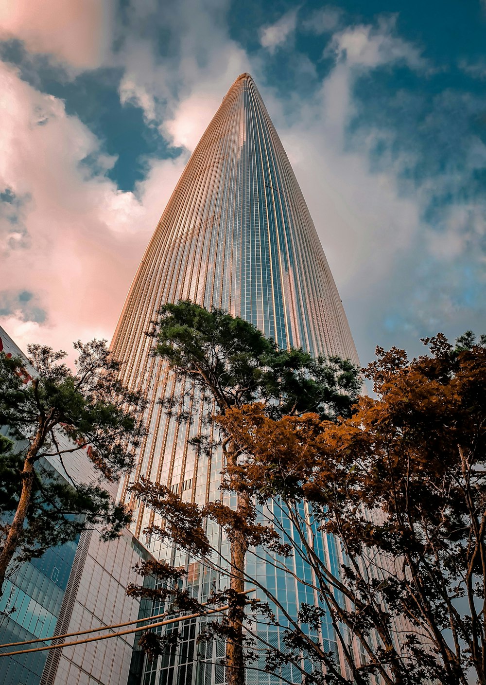 a very tall building with a lot of windows