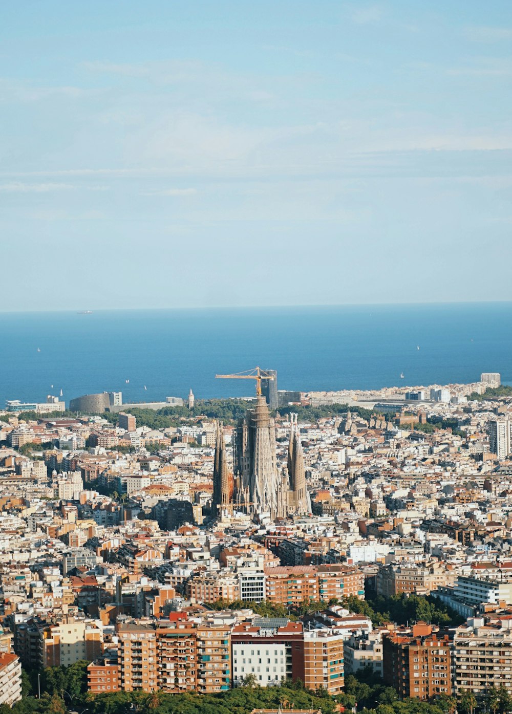 a view of a city from a high point of view