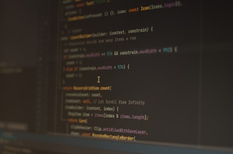 a computer screen with a bunch of code on it