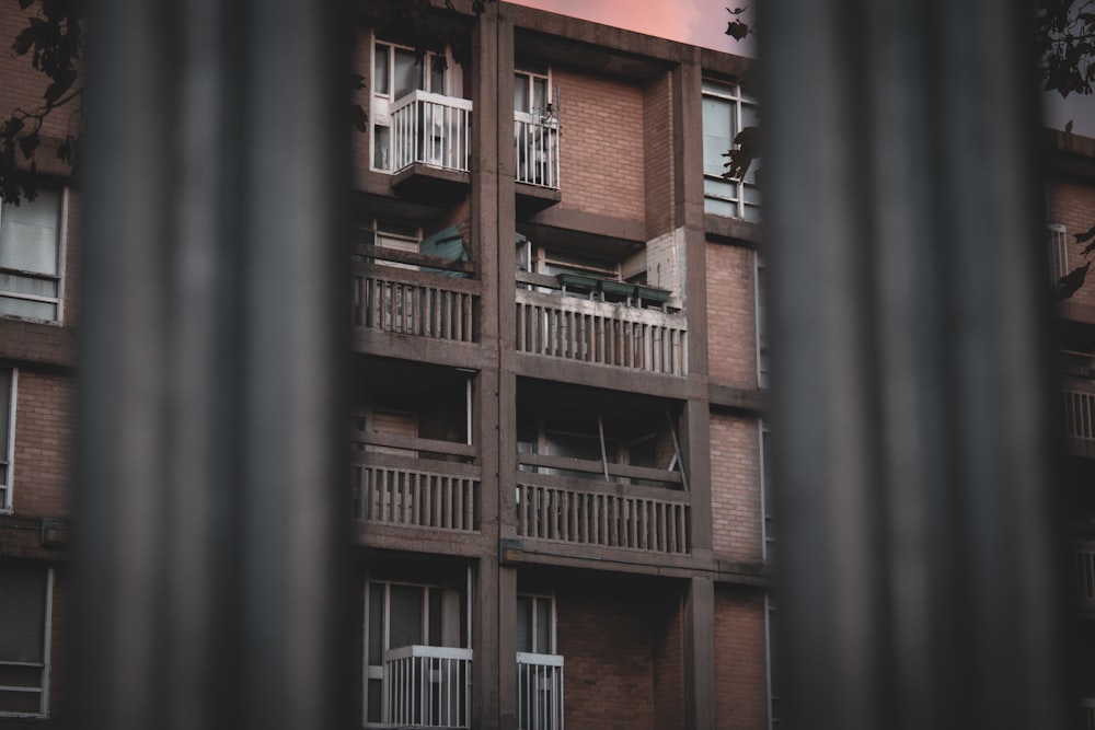 a tall building with balconies and balconies on the balconies