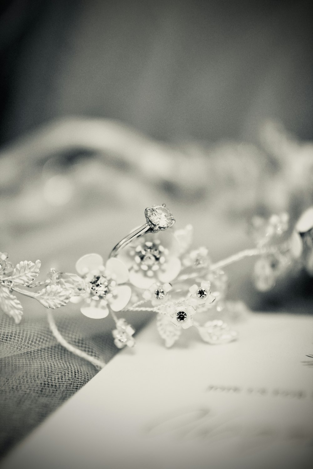 a close up of a tiara with flowers on it