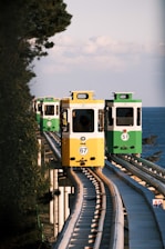 a couple of trains that are on some tracks