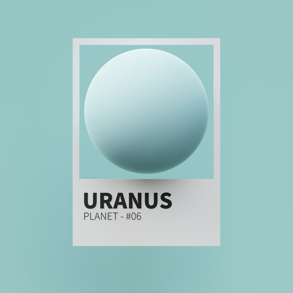 a picture of a round object with the name uranus on it