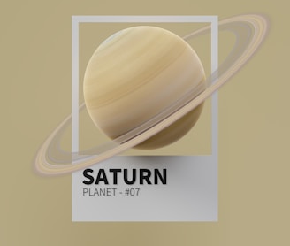 a saturn planet with the name saturn on it