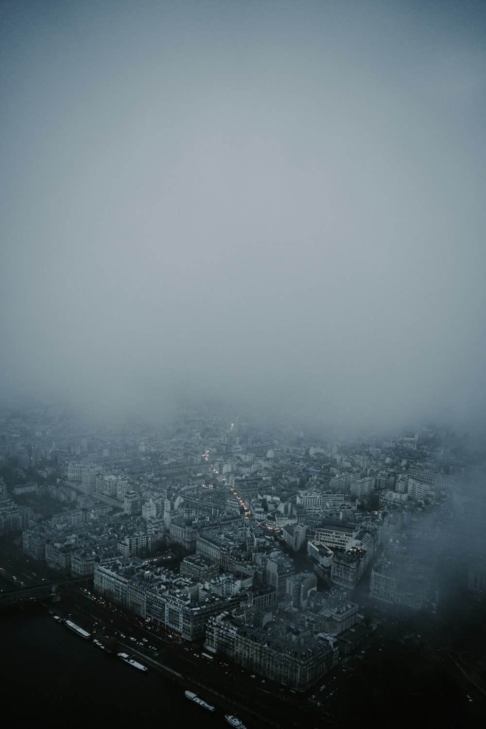 a close up of clouds in the rain