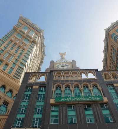 a large building with a clock on the top of it