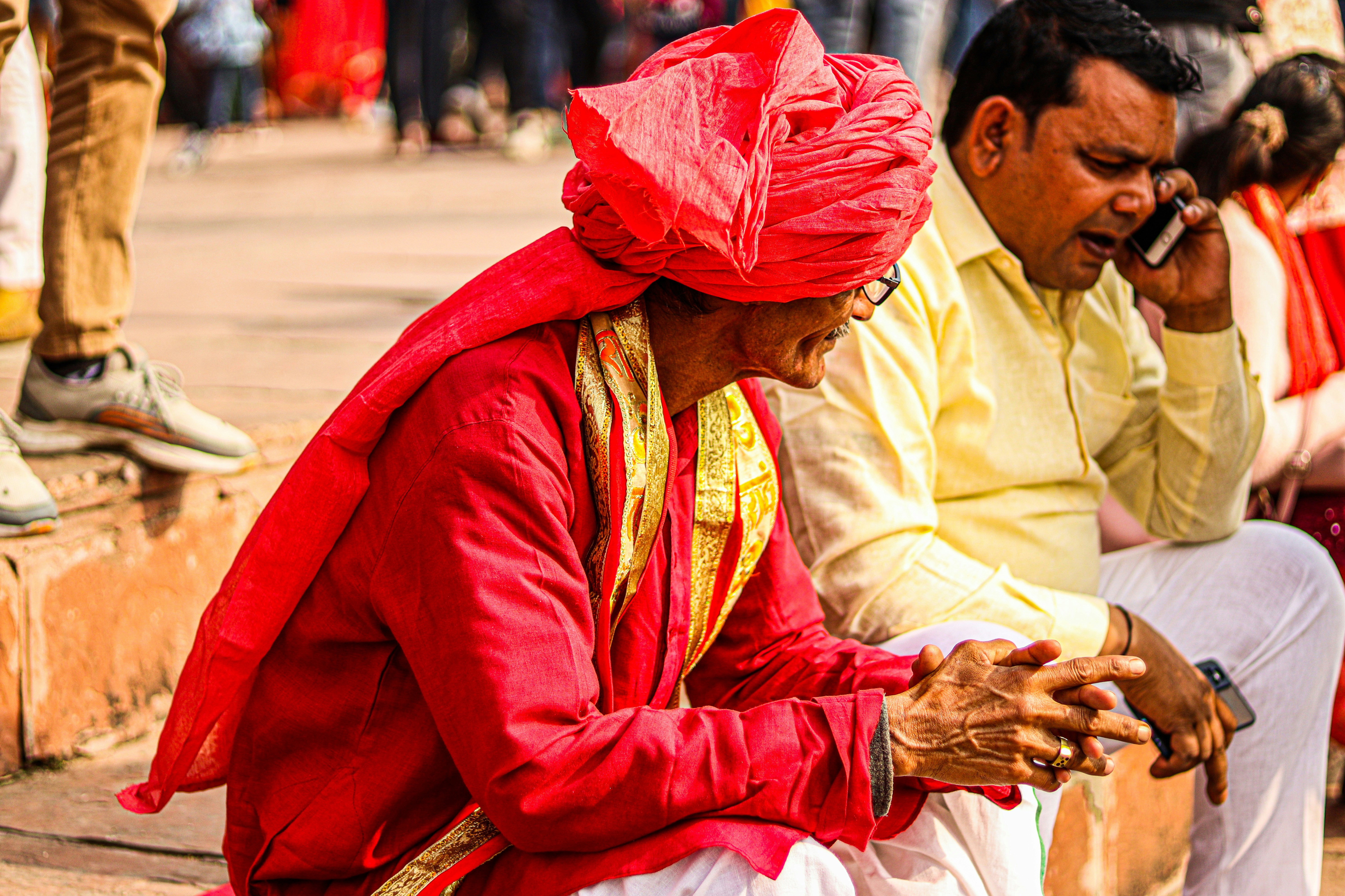 Happy couples connecting