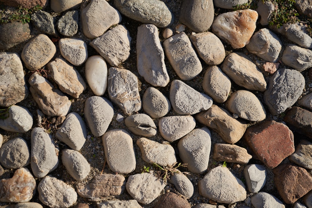 a bunch of rocks that are next to each other