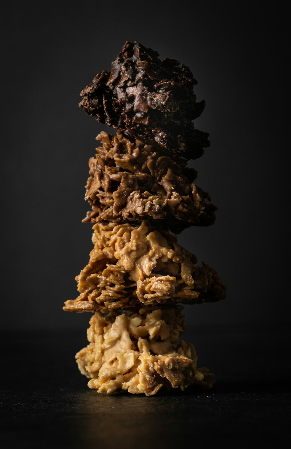 a stack of cookies sitting on top of each other