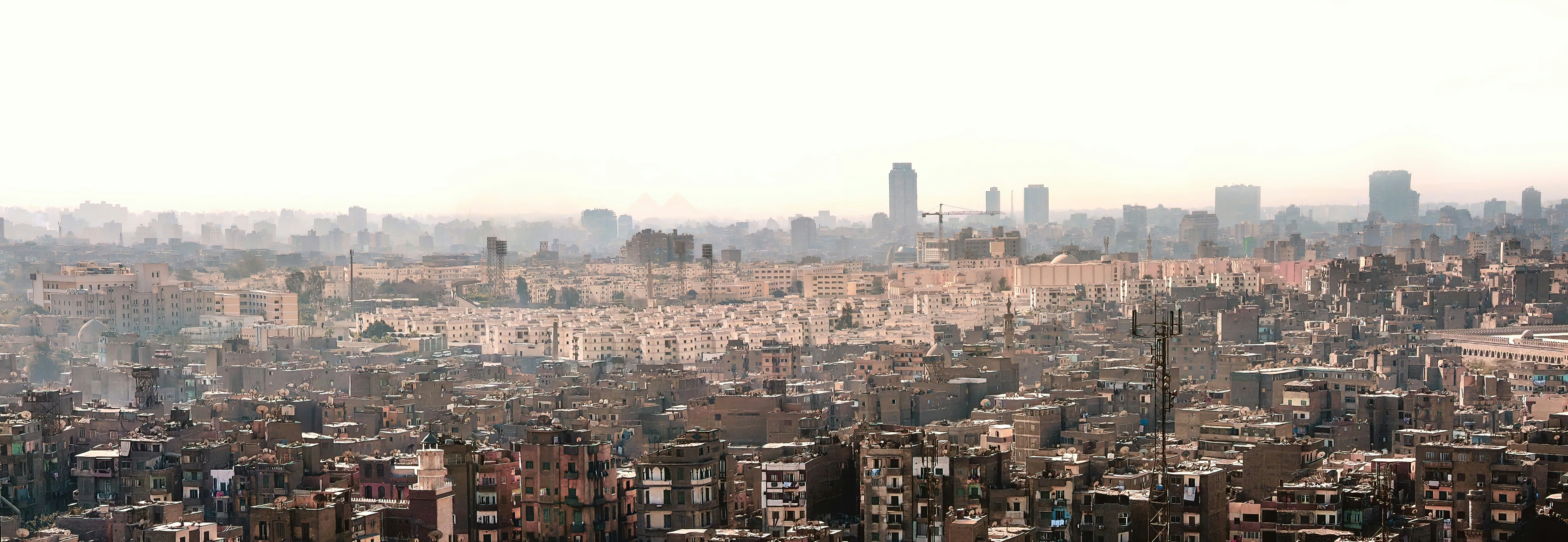 a view of a city from a tall building