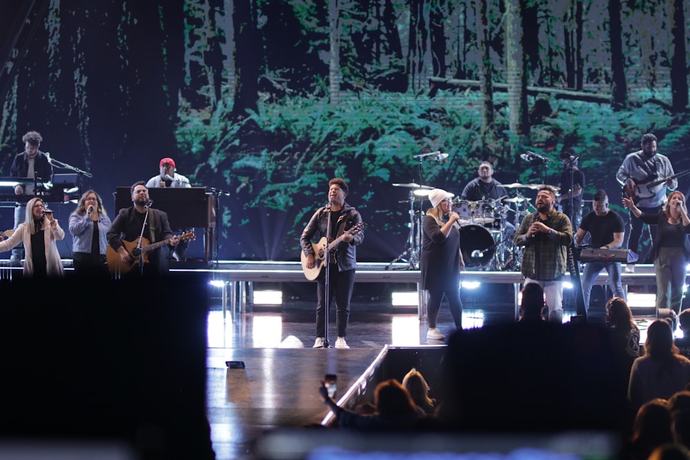 a group of people on a stage