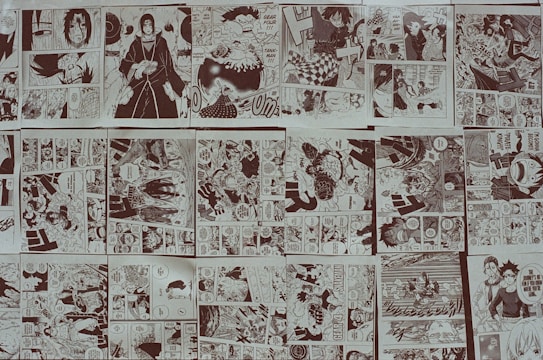 A sequence of colorful storyboard panels showing character expressions and scene transitions.