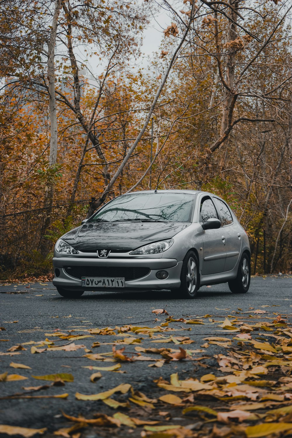 Peugeot 206 on white stock image. Image of view, small - 71135301