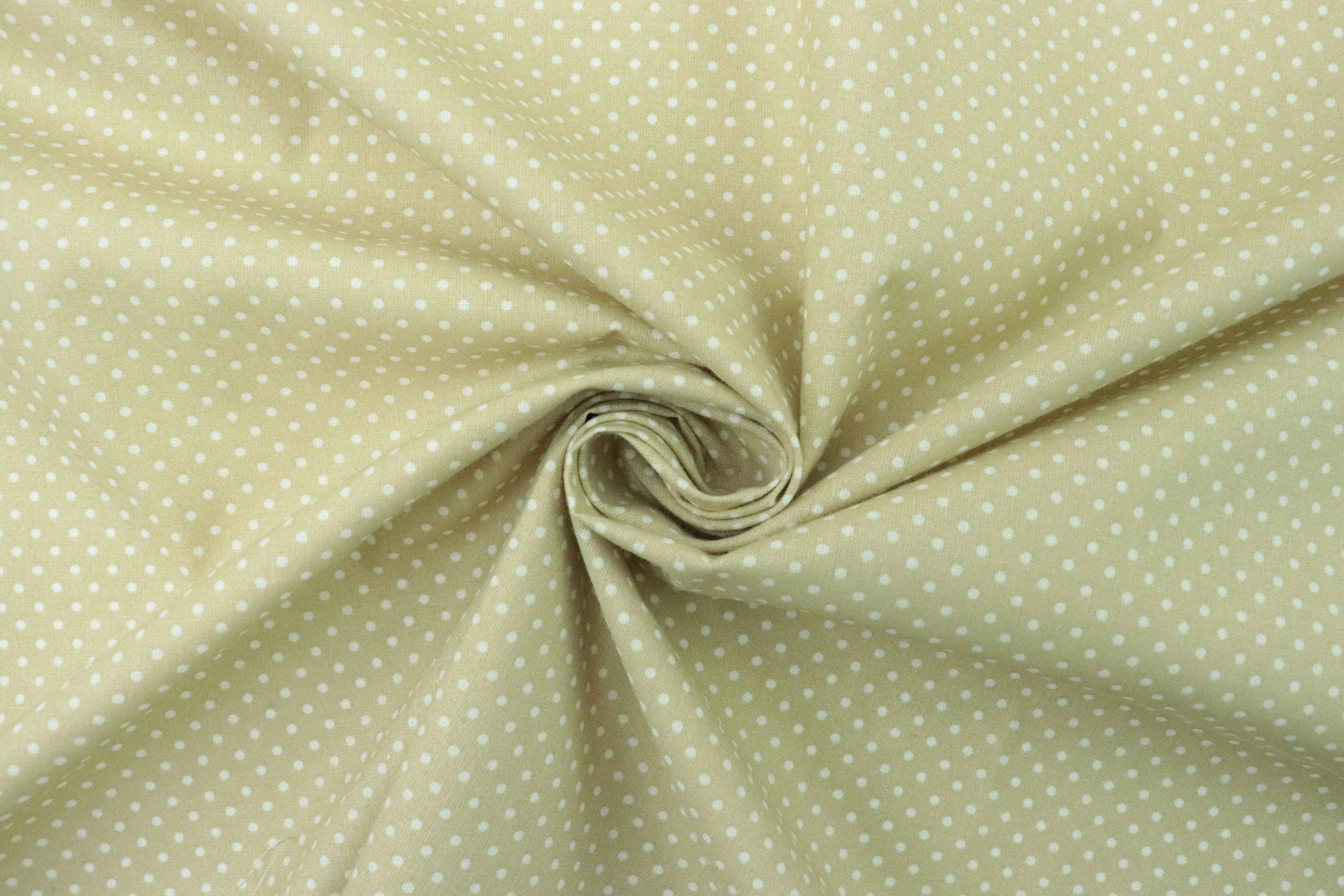 White polka dot fabric