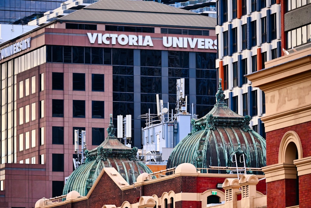 a view of the victoria university campus from across the street