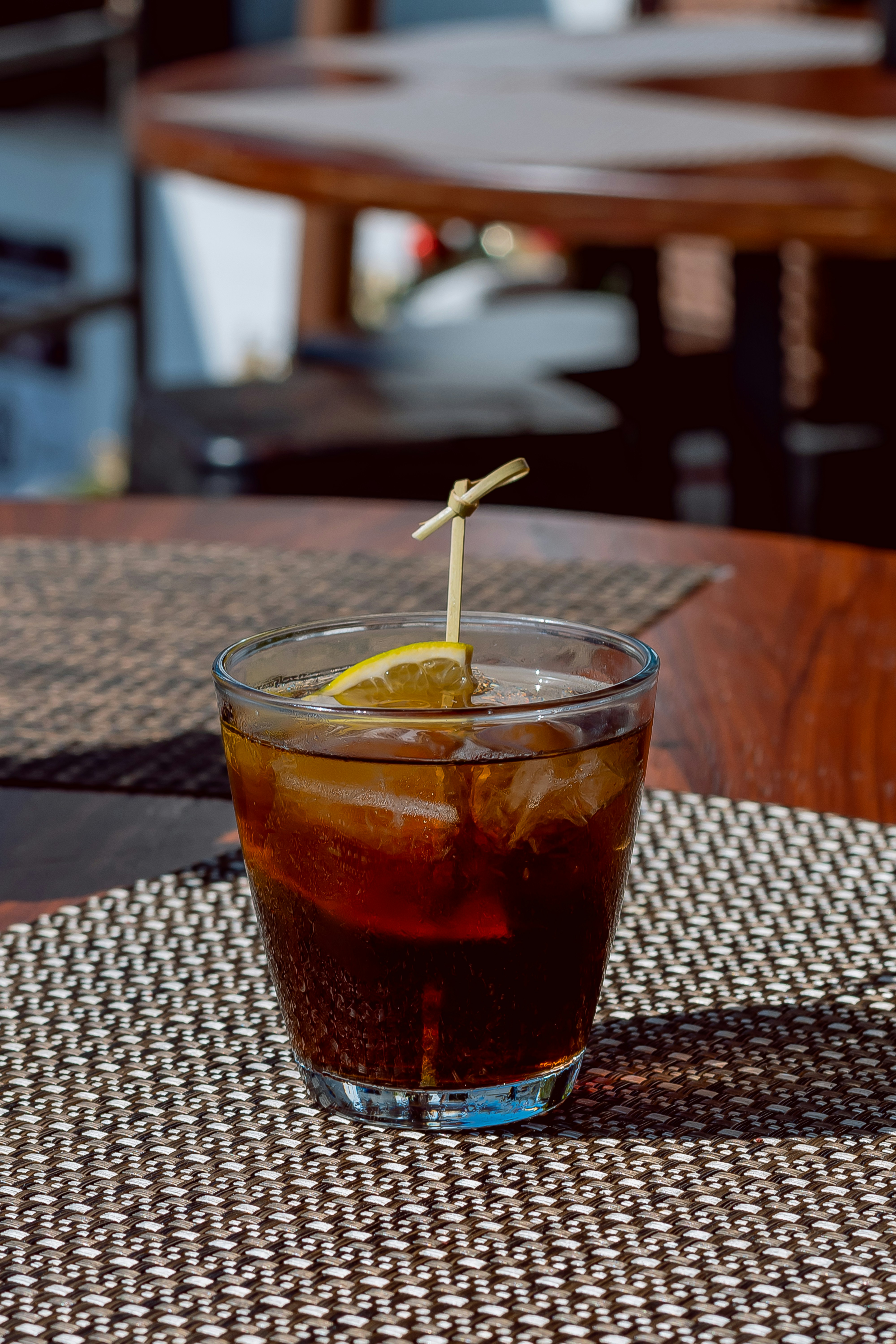 Elegant restaurant interior for login background.