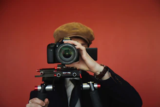 a man taking a picture with a camera