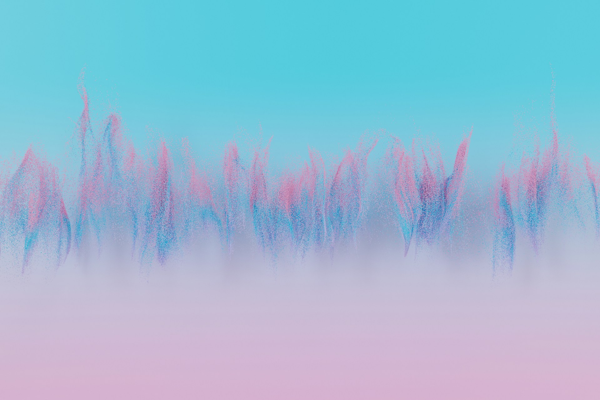 a blurry photo of pink and blue flowers