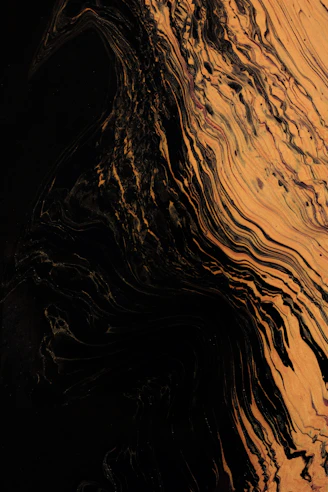 a close up of a brown and black surface