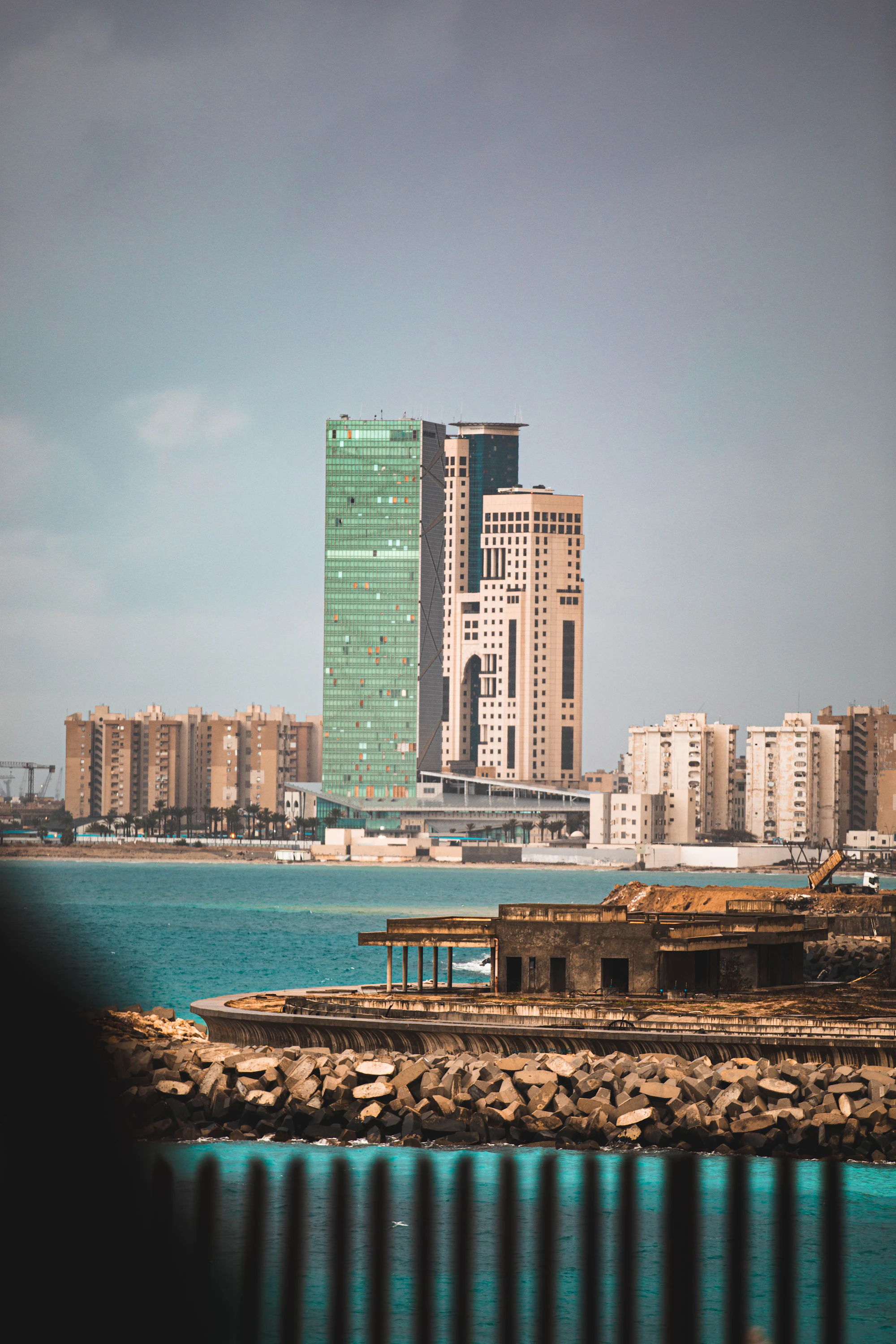 Modern towers on the Tripoli waterfront