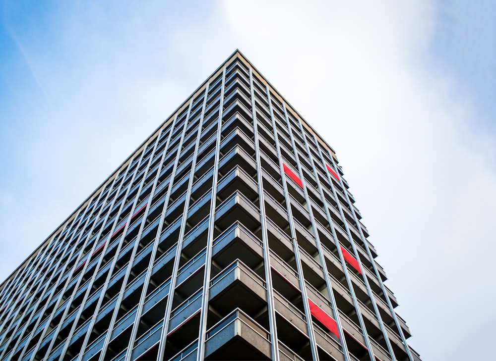 a very tall building with lots of windows