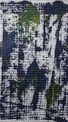 A close-up of a miniature oil painting grid with subtle color shifts.