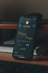 a screen shot of a smart phone sitting on a table