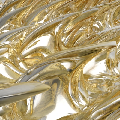 a close up of a metal object with a white background