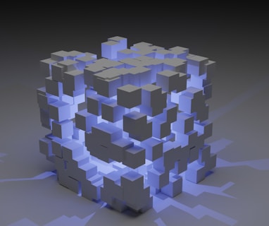 a 3d image of a cube made of cubes