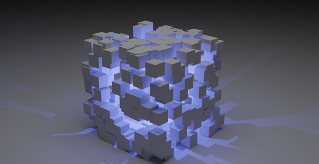 a 3d image of a cube made of cubes