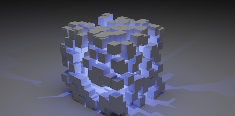 a 3d image of a cube made of cubes