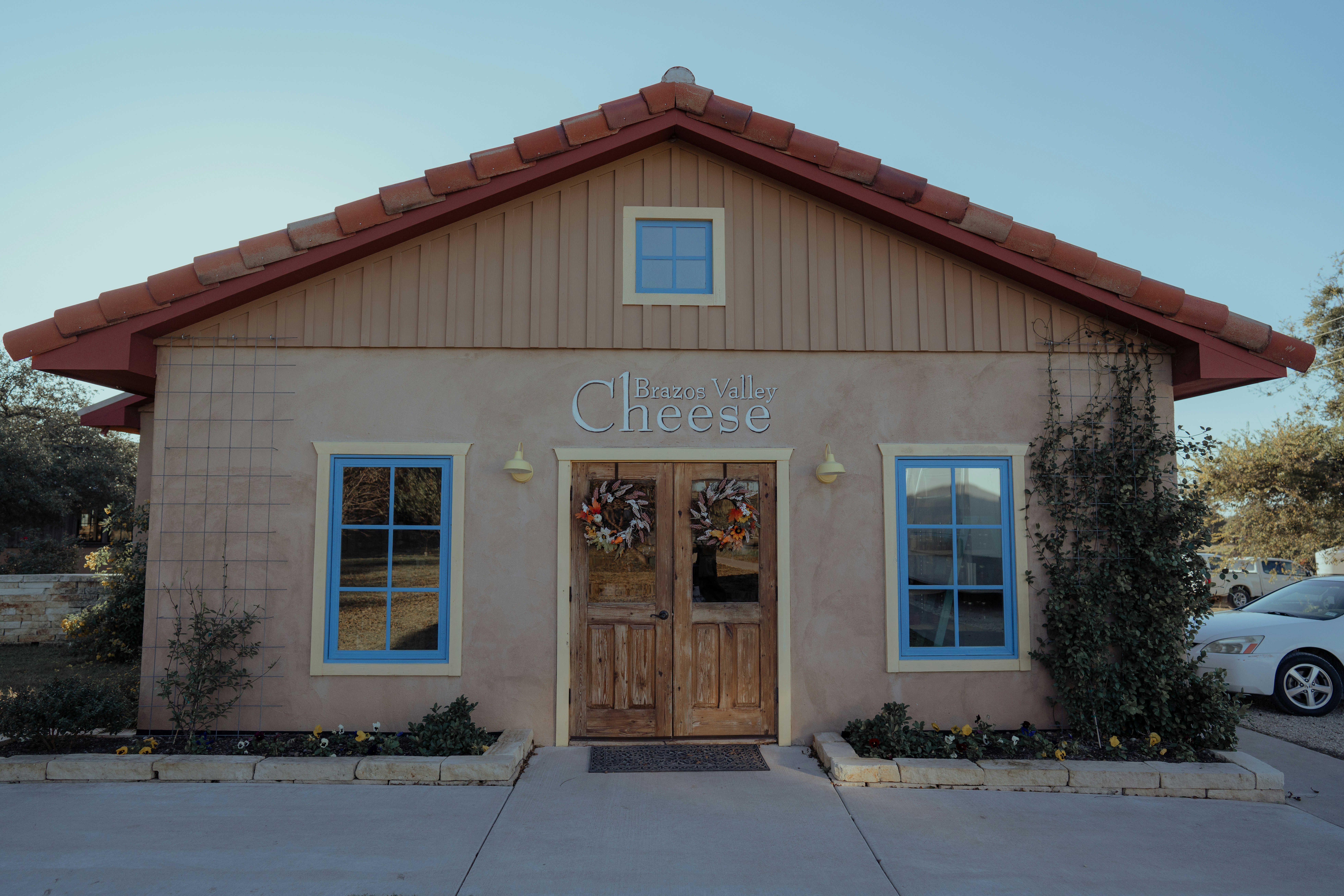 Exterior of a charming bridal boutique in a historic district