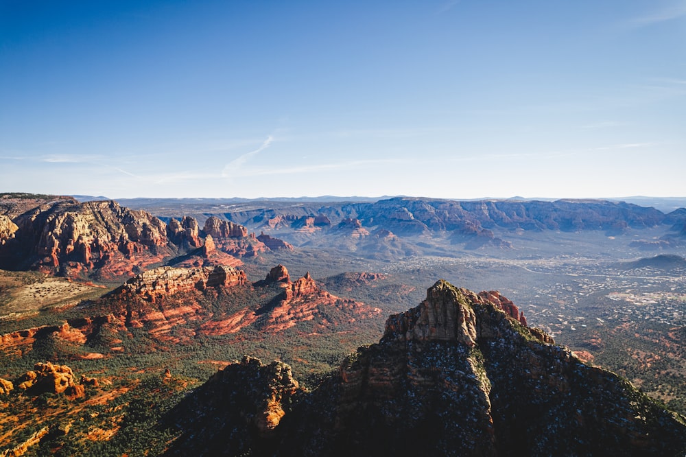 a scenic view of a mountain range in the desert