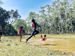 Children playing in a safe and clean environment.