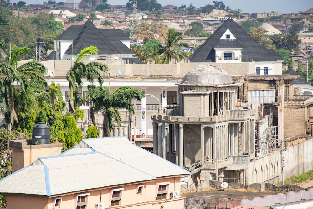 a view of a city from a hill