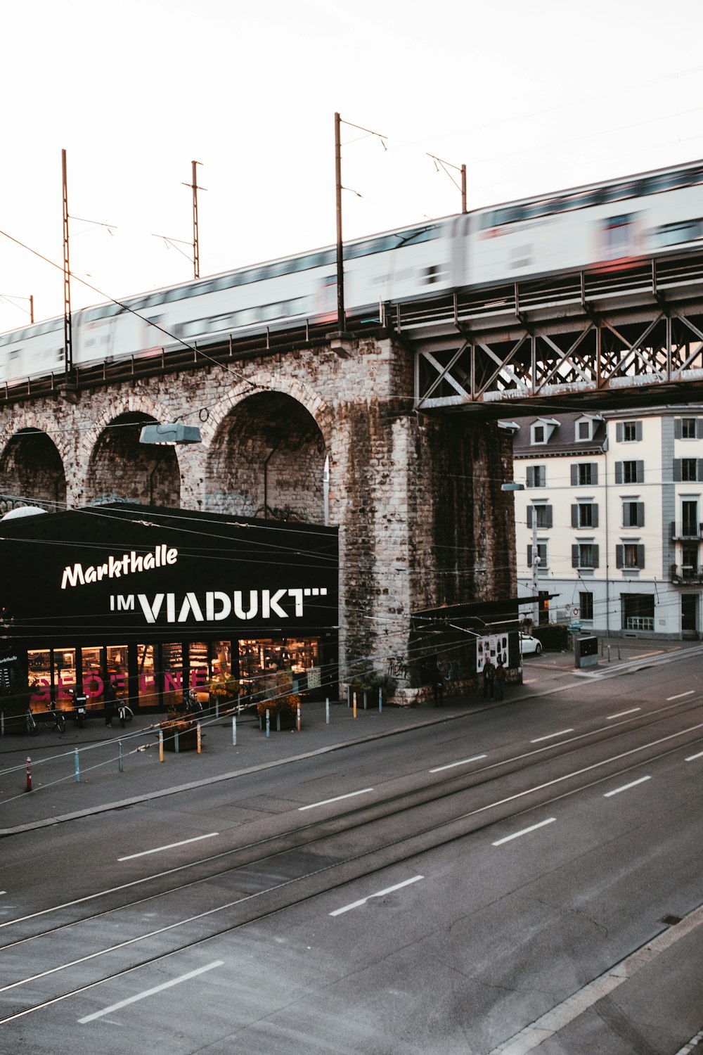 a bridge over a road