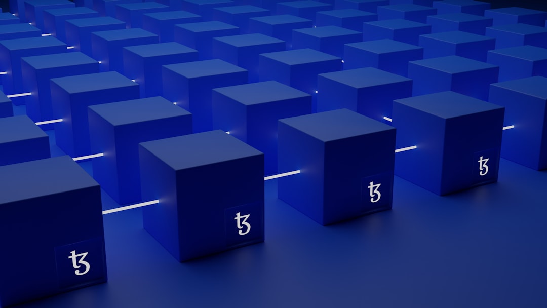 a group of blue cubes with numbers on them, 3D illustration of tezos blockchain. a blockchain designed to evolve.<p></figure>「 LOGO / BRAND / 3D design 」</p><p>WhatsApp: +917559305753</p><p>Email: shubhamdhage000@gmail.com