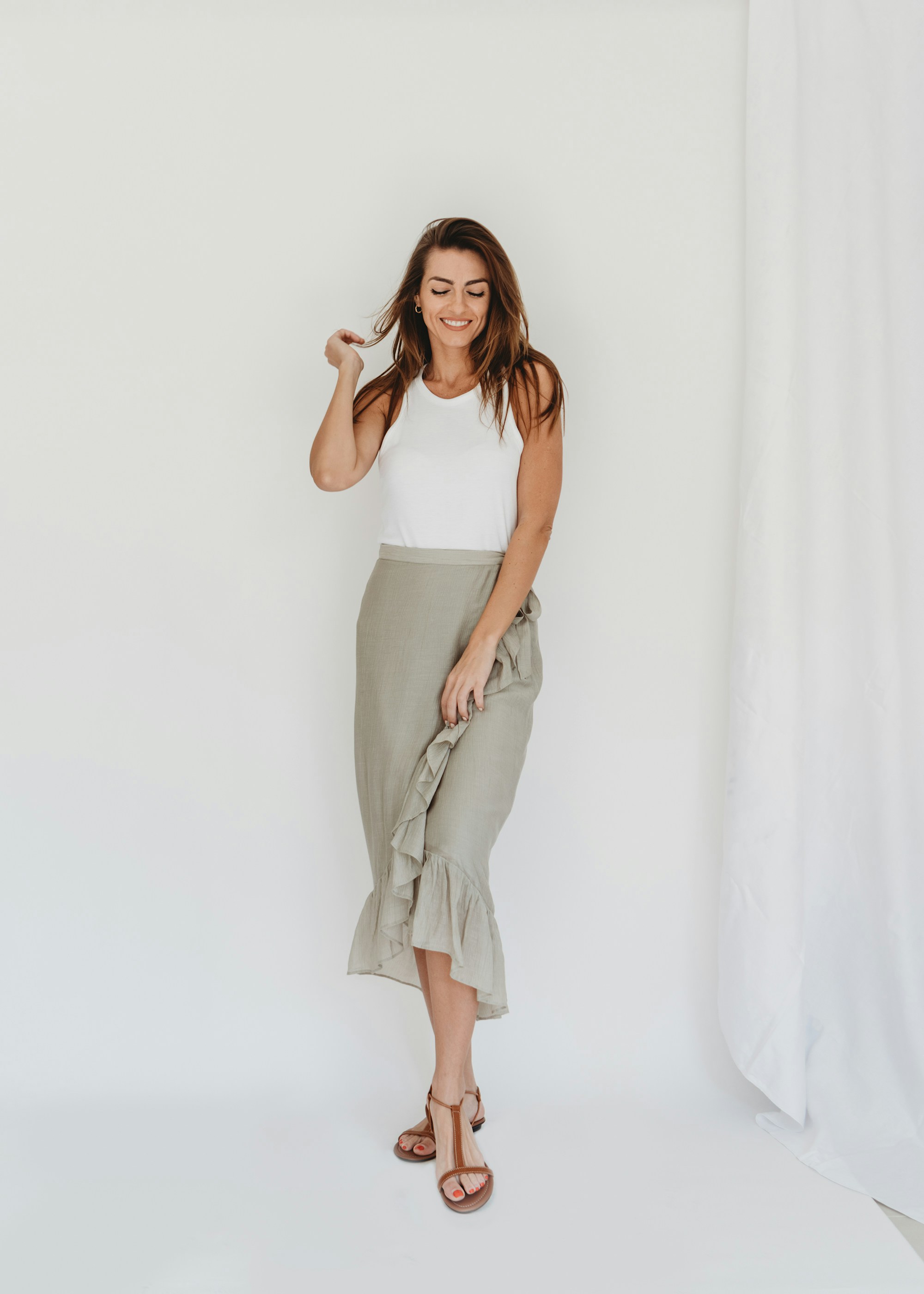 Invest in a good midi skirt