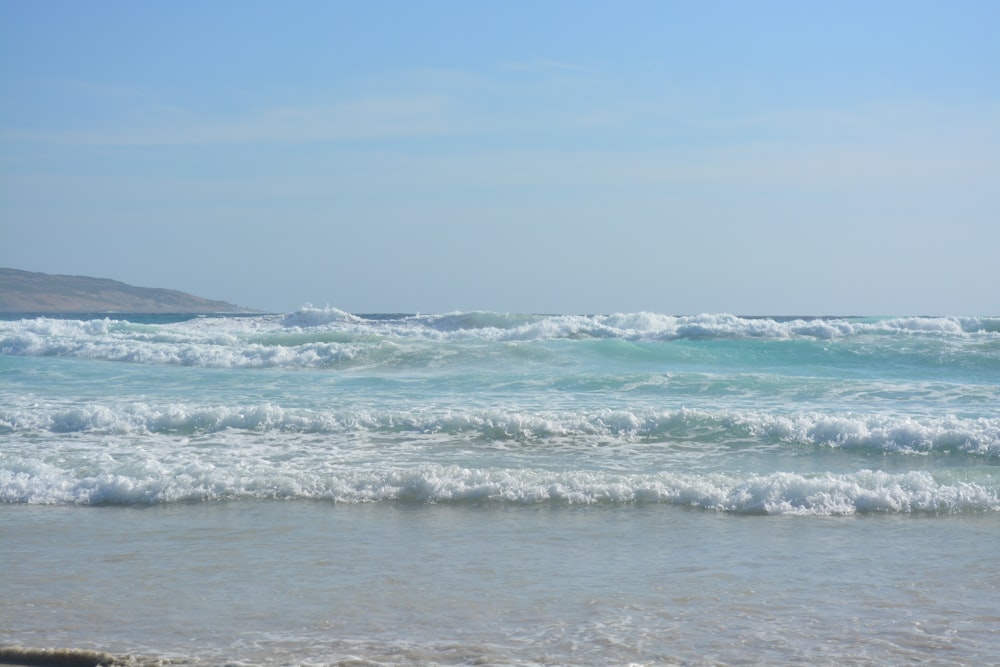 a view of the ocean from the beach