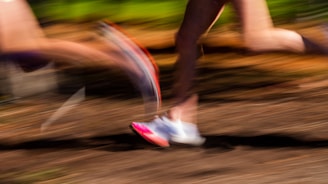 a blurry photo of a person running