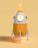 a yellow and white rocket with a dollar sign on it