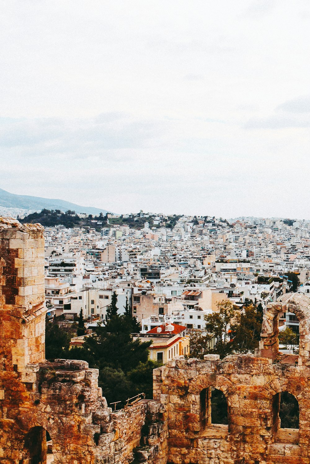 a view of a city from the top of a building