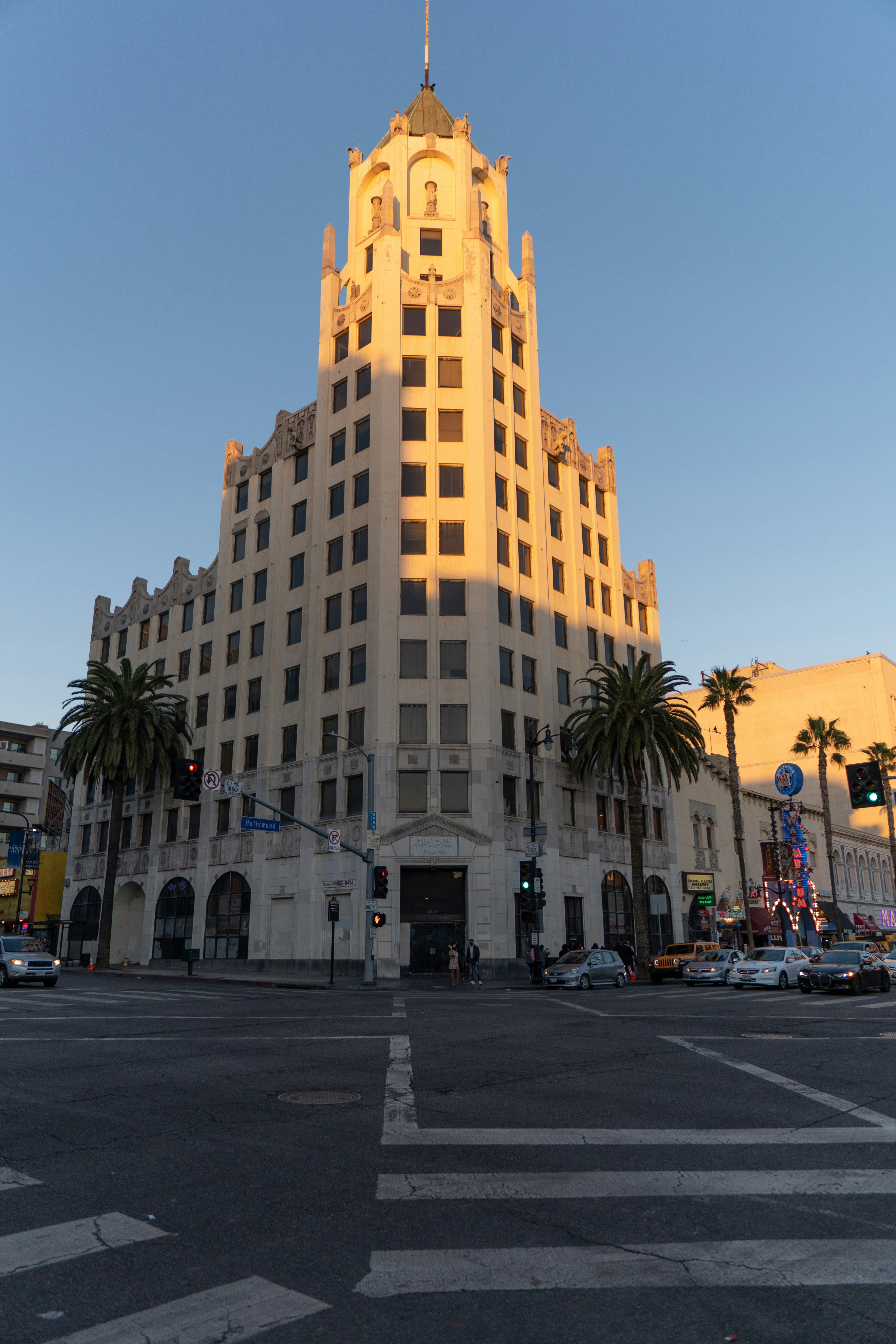 a very tall building with a clock on the top of it