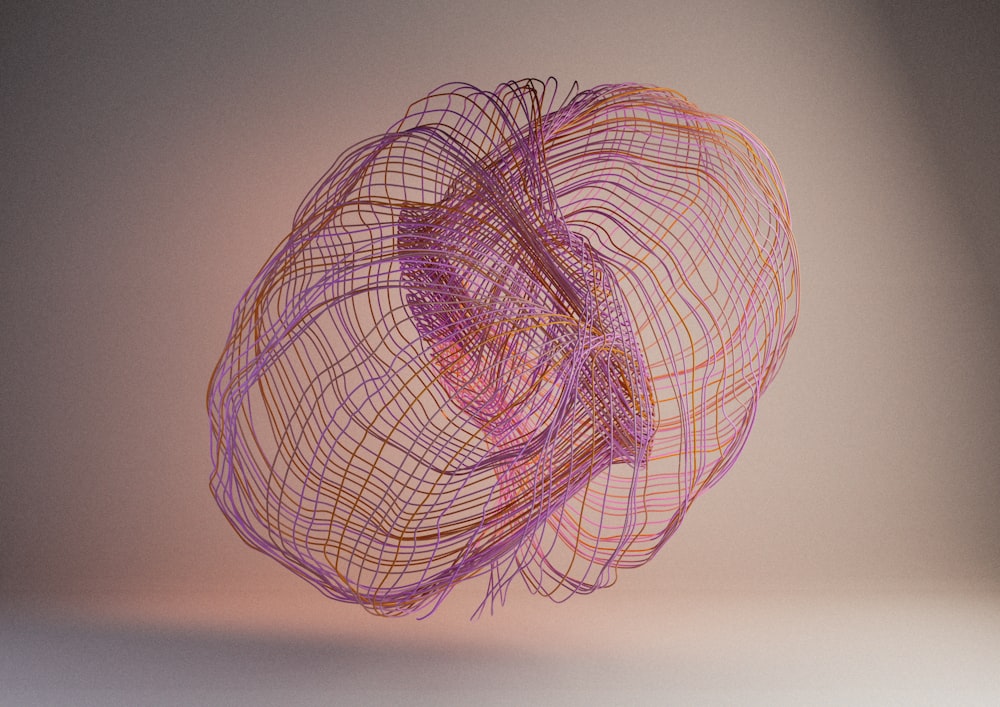 a ball of yarn that is on a table