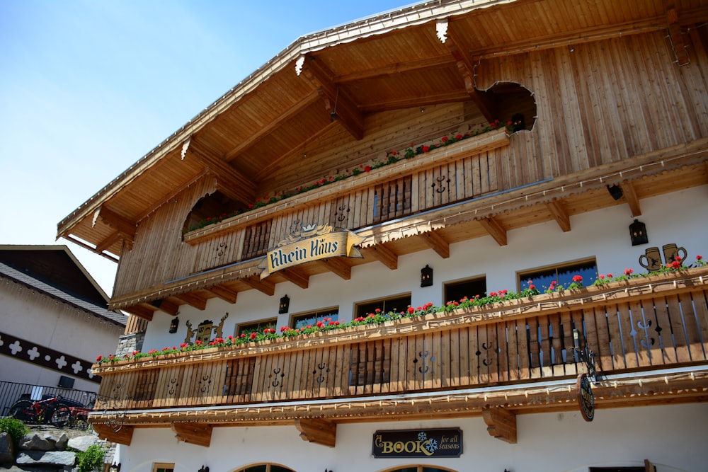 a large building with a balcony and balconies