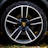 Close-up of a Porsche GT3 wheel fitted with 9rs forged alloy rims on a racetrack.